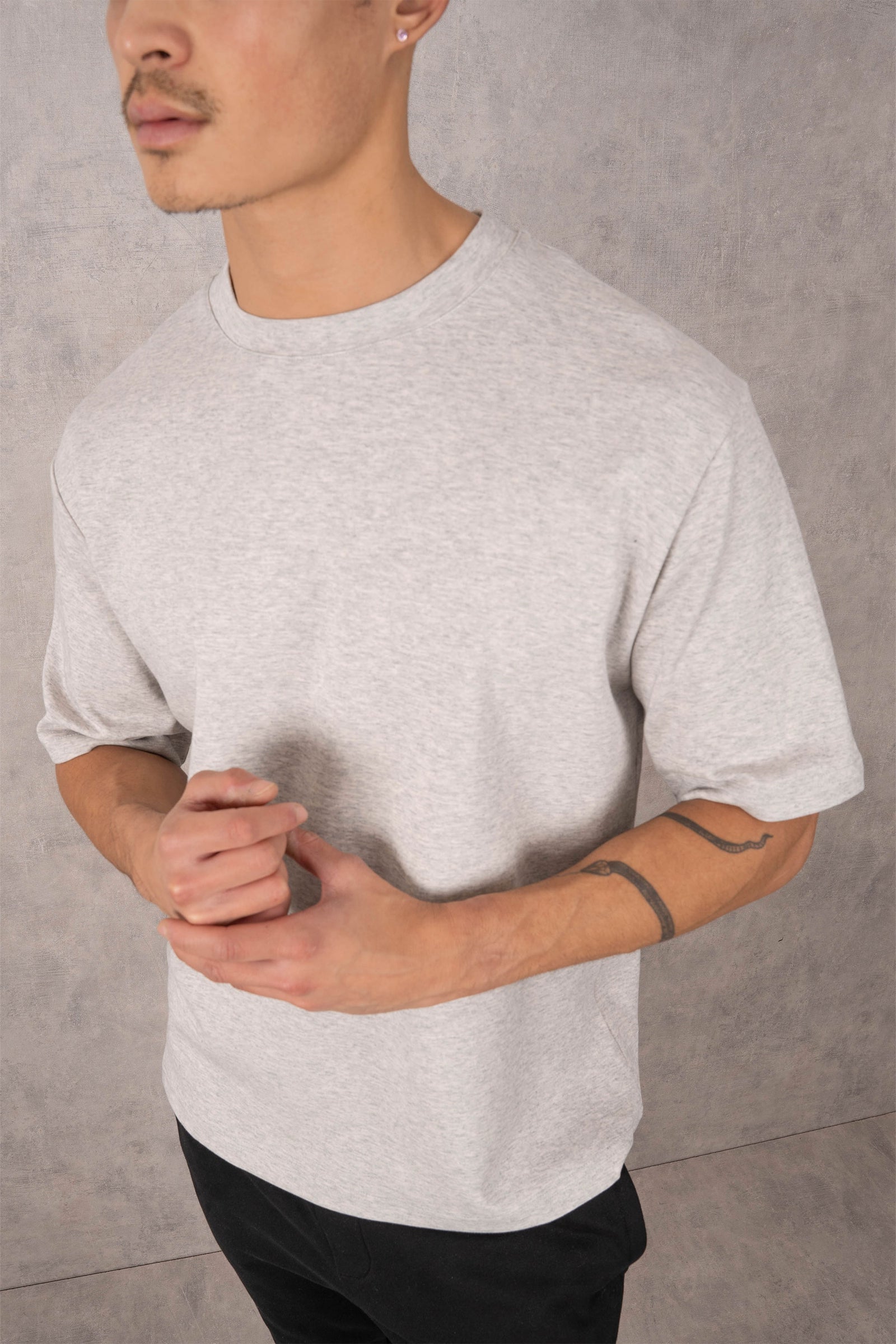 Boxy Fit Oversized T-Shirt - Grey Marl – Choix UK