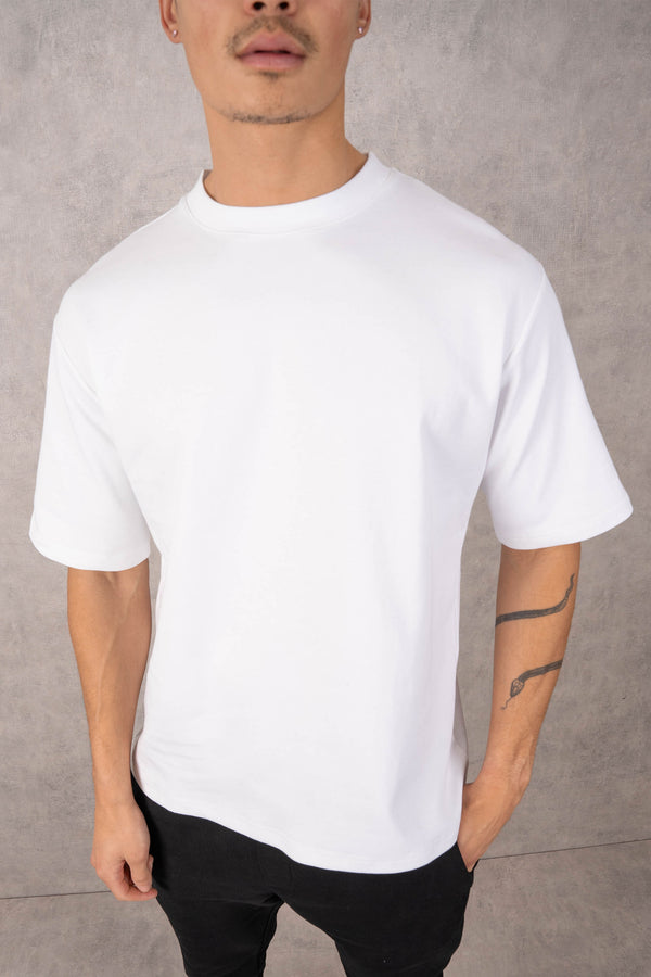 Boxy Fit Oversized T-Shirt - White - 3 Pack