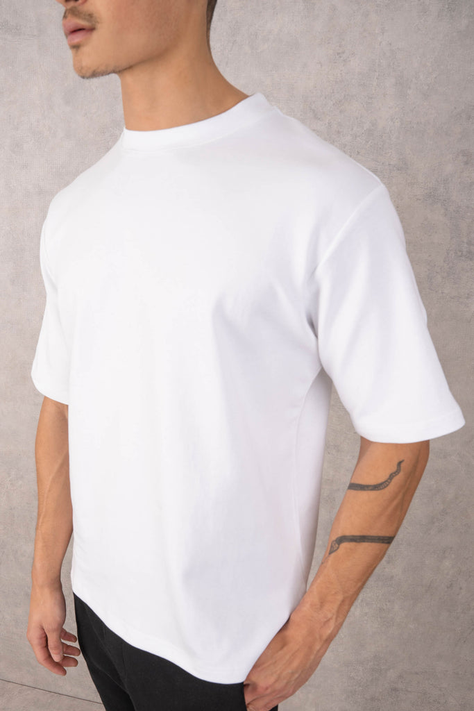 Boxy Fit Oversized T-Shirt - White - 3 Pack